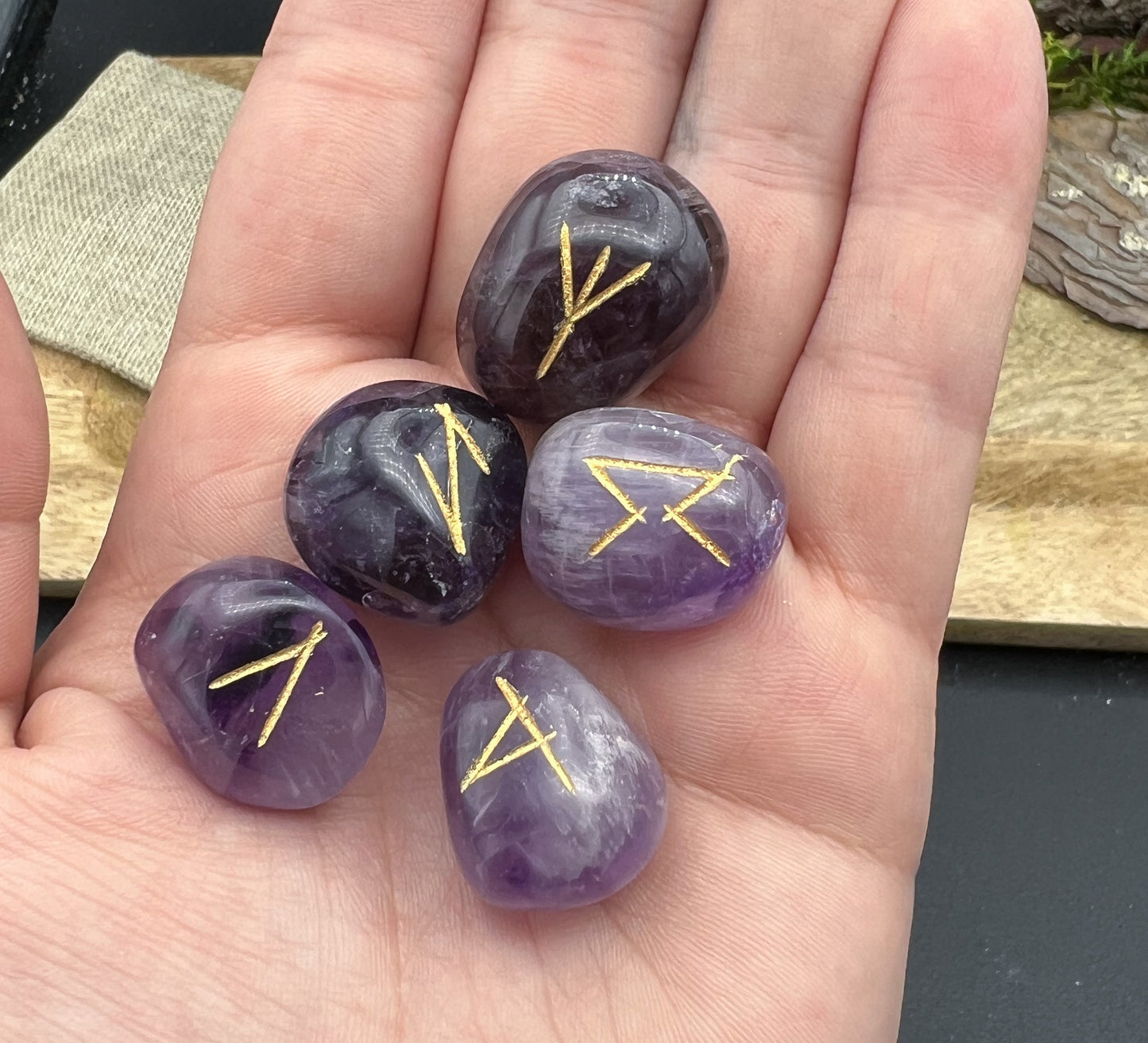 Amethyst Runen, Runensteine Set