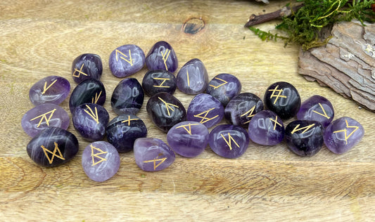 Amethyst Runen, Runensteine Set