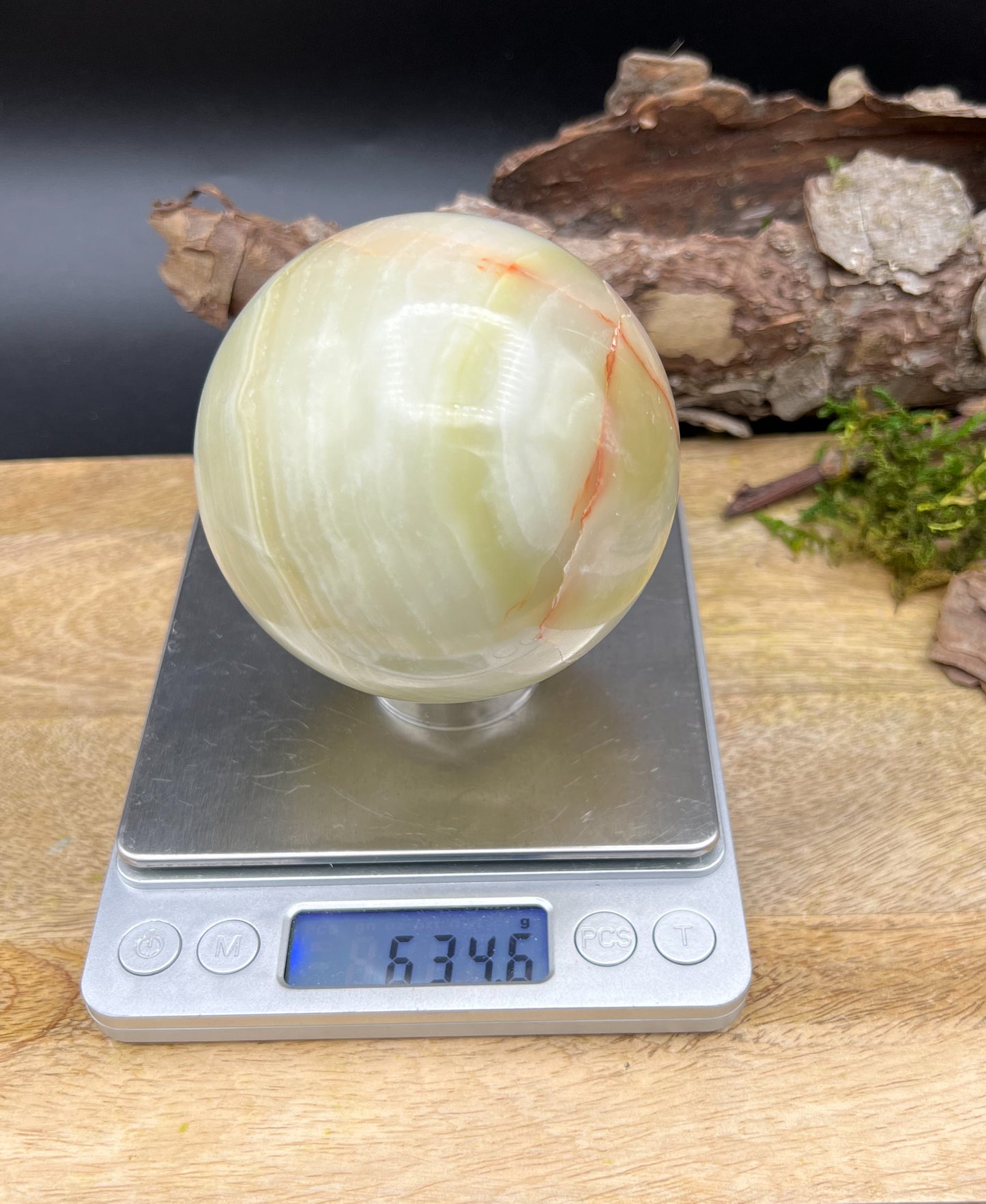 XL grüne Onyx Kristallkugel / Sphere