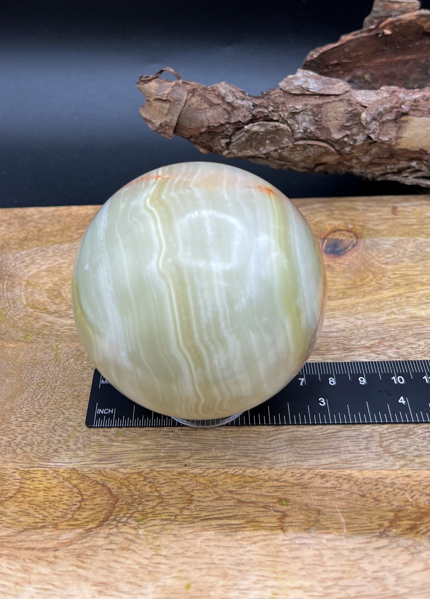 XL grüne Onyx Kristallkugel / Sphere