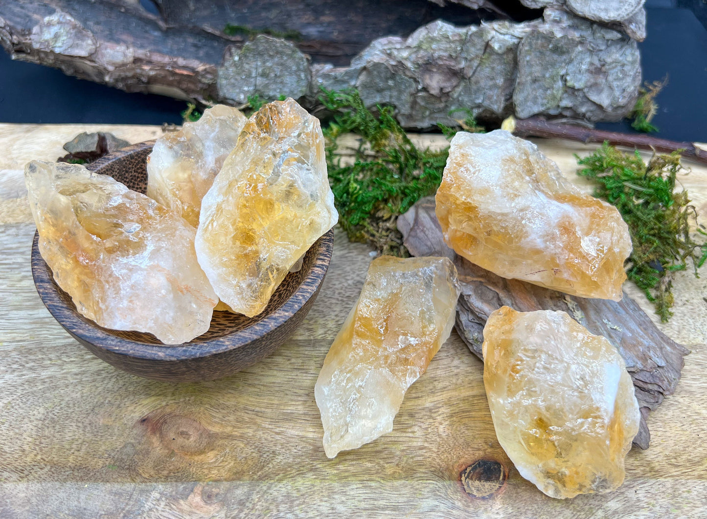 Citrin | Kristall, Rohstein, Naturspitzen | raw Citrine stone | Gelb | Geschenk | Wasserstein, Heilstein, Mineralien, Edelstein, Naturstein