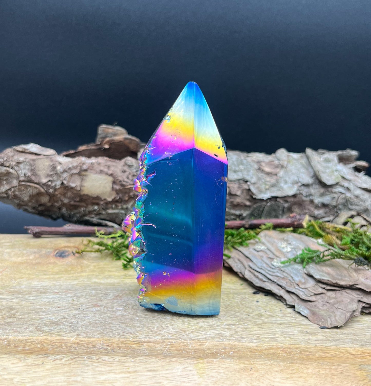 Amethyst Drusen Turm | Titanium Aura