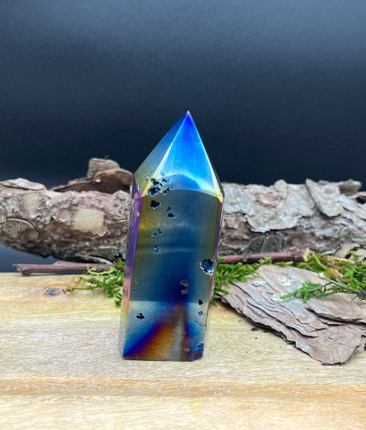 Amethyst Drusen Turm | Titanium Aura